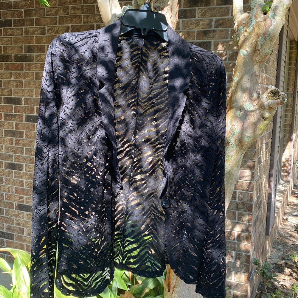 Sexy black lace jacket size m